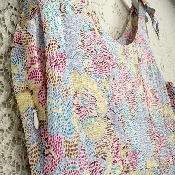 WARM Georgia Dot-Floral Silk Jacquard Shift Dress - Picture 9 of 15